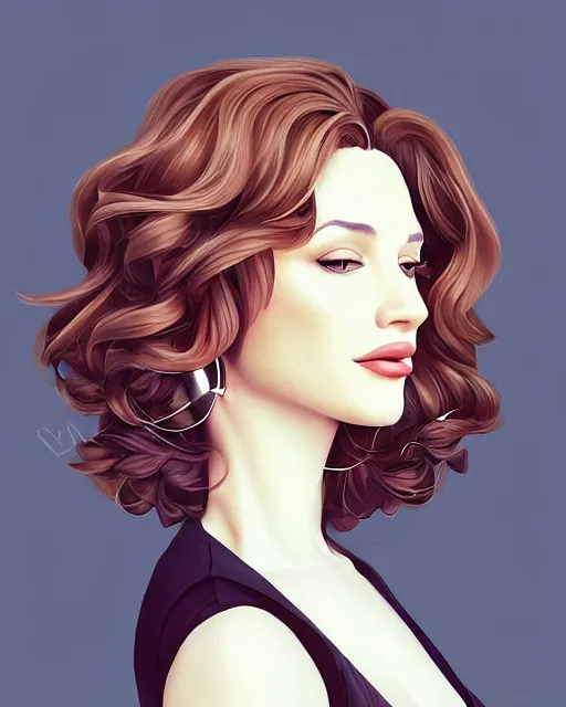 Image similar to a beautiful gina gershon christina hendricks kat dennings dolly parton instagram model, cascading hair!!!!, by wlop and ilya kuvshinov and artgerm, symmetrical eyes, aesthetic, gorgeous, stunning, alluring, attractive, artstation, deviantart, pinterest, digital art