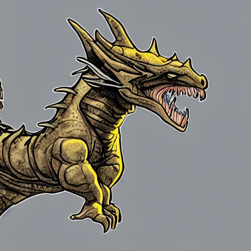 Prompt: Illustration of a dragon with Tyrion Lannister's head on its neck.