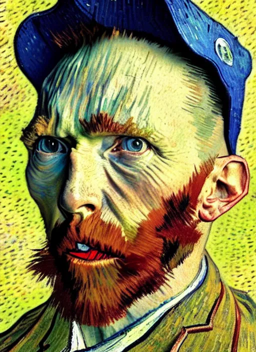 Image similar to hyper realistic charater in cape town painted by vincent van gogh by chiara bautista and norman rockwell and greg rutkowski weta studio, and lucasfilm