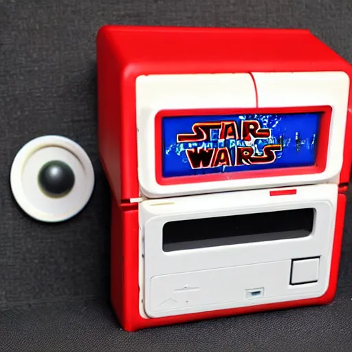 Prompt: mattel electronic game led 1 9 7 9 star wars