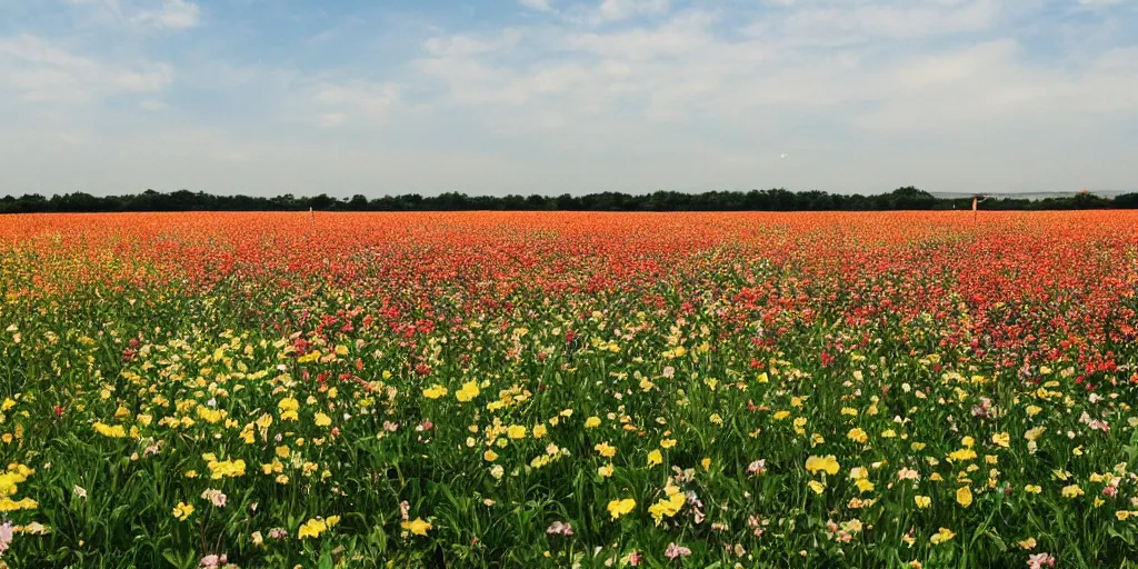 Prompt: flowering field