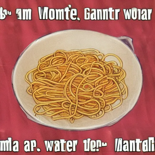 Image similar to Mom\'s spaghetti drinking water