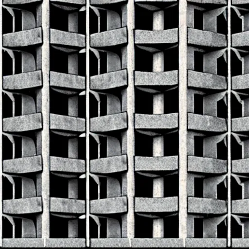 Prompt: brutalist sounds waves in infinite recursion