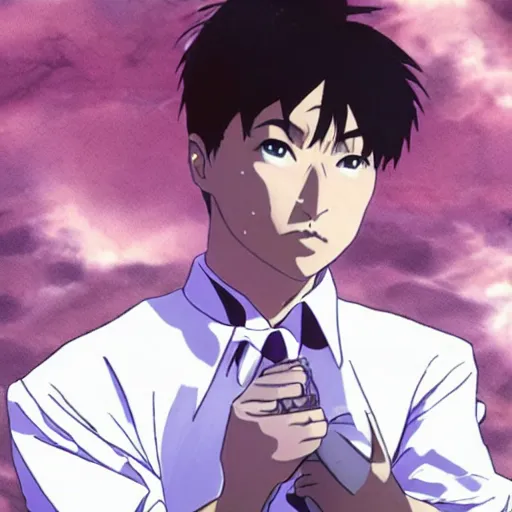 Image similar to bd wong as whiterose, in the style of hideki anno, inspired by evangelion, photorealistic, epic, super technical, cinematic still