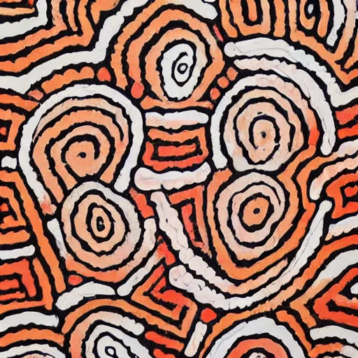 Image similar to earth painted in the style of australian aboriginal art, detailed painting, dot painting, dreamtime, pastel blush color palette, indigenous, ochre papunya tula,