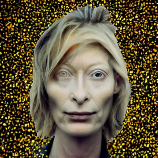 Prompt: tilda swinton lentils double exposure