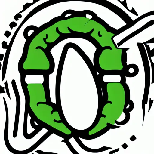 Image similar to logo inspired by a pickle, 2d, clip art