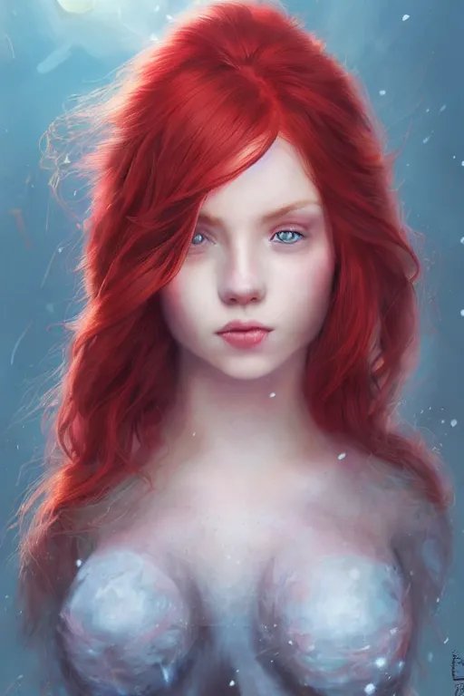 Image similar to beautiful cute red haired joyful and playful 1 9 year old teen, full portrait, long hair, sci - fi, fantasy, intricate, elegant, digital painting, artstation, concept art, smooth, sharp focus, 8 k frostbite 3 engine, ultra detailed, art by artgerm and greg rutkowski and magali villeneuve