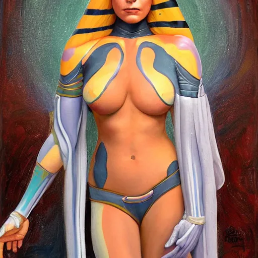 Prompt: beautiful_petitr_portrait_of_ahsoka tano clone wars alien body Paint Grand Odalisque_intricate_oil_paintingby Jo hn_William_Godward_by_Anna_Dittman_by J-H 768-C2.0