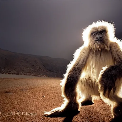 Image similar to wild yeti, wildlife photography by Paul Nicklen, perfect lighting