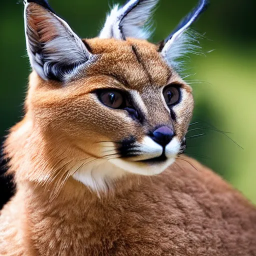 Prompt: portrait photo of cute fluffy caracal, with laurel wreath, highly detailed, high resolution, cosplay photo, bokeh soft, 1 0 0 mm, trending on instagram, by professional photographer, soldier clothing, shot with a canon, low saturation