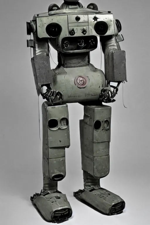 Image similar to soviet military robot, scary, futuristic