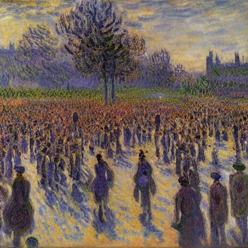 Prompt: manifestation against ethereum by claude monet