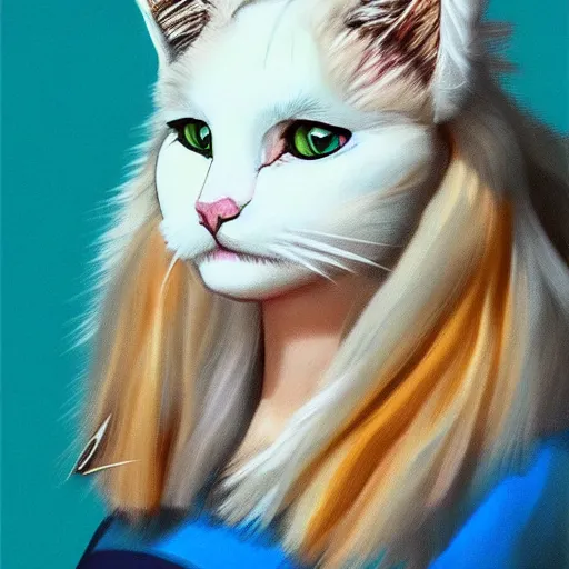 Image similar to graphic, hyperreal, portraiture illustration of a anthropomorphic beautiful ragdoll cat in different marvel - roll cosplay clothes, trending on artstation