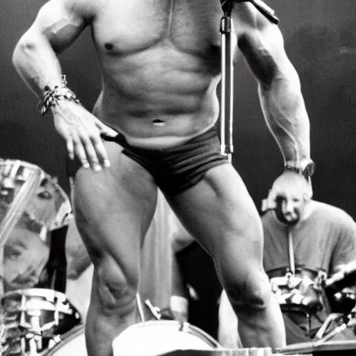 Image similar to hulk performing at woodstock