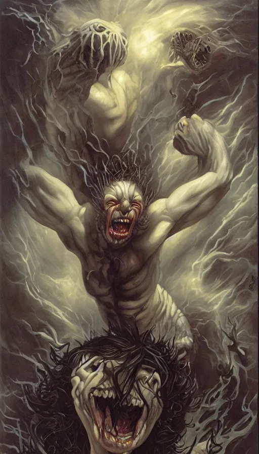 Prompt: rage, by gerald brom,