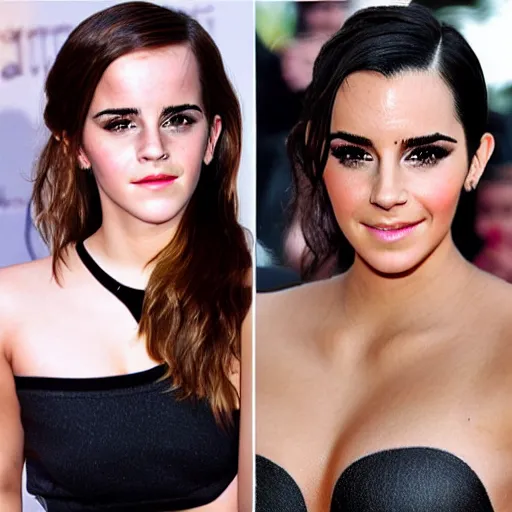 Image similar to emma watson mixed with kim kardashian