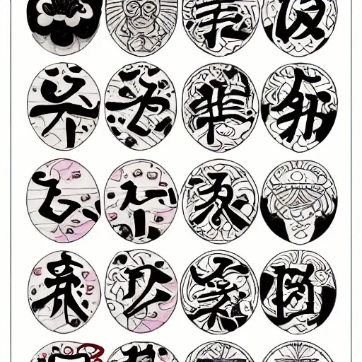 Image similar to Traditional Japanese Tattoo Reference Sheet