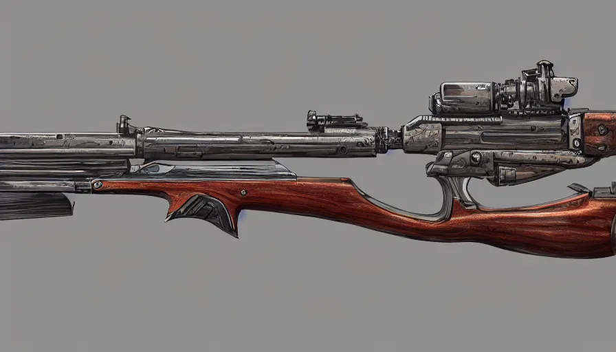 Prompt: Digital painting of FN 2000 flintlock version, hyperdetailed, artstation, cgsociety, 8k