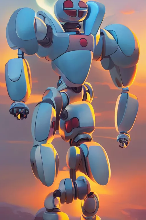 Image similar to metabots medabots medarotto medarot robot minimalist comics, behance hd by jesper ejsing, by rhads, makoto shinkai and lois van baarle, ilya kuvshinov, rossdraws global illumination ray tracing hdr radiating a glowing aura