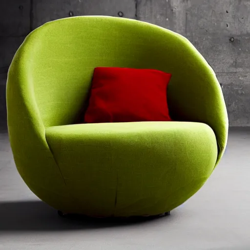 Image similar to armchair in the shape of an avocado