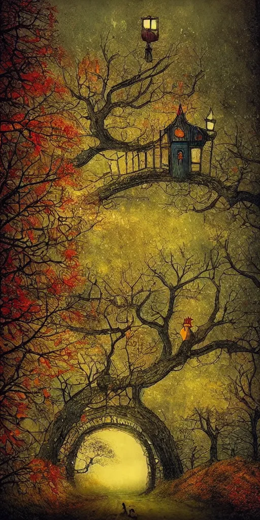 Prompt: autumn by alexander jansson