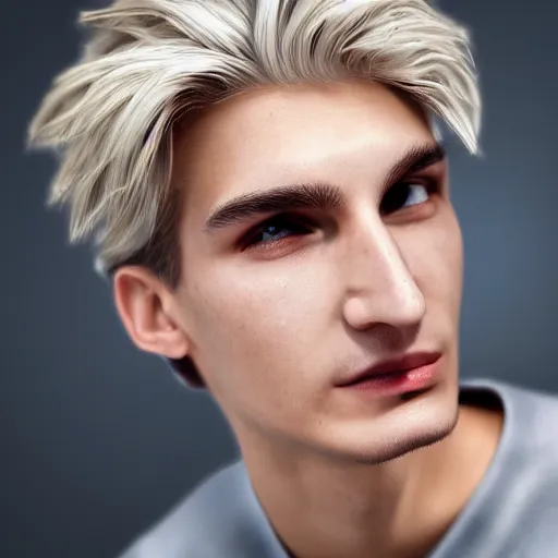 Image similar to really handsome gigachad xqc, portrait photograph : : realistic : : 1 dslr : : 1 - - quality 2