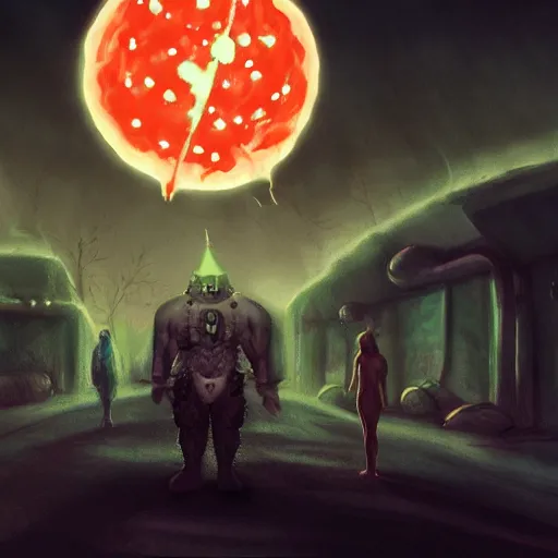 Prompt: a nuclear milkshake radioactive dark fantasy concept art