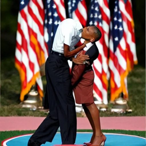 Image similar to obama kissing obama