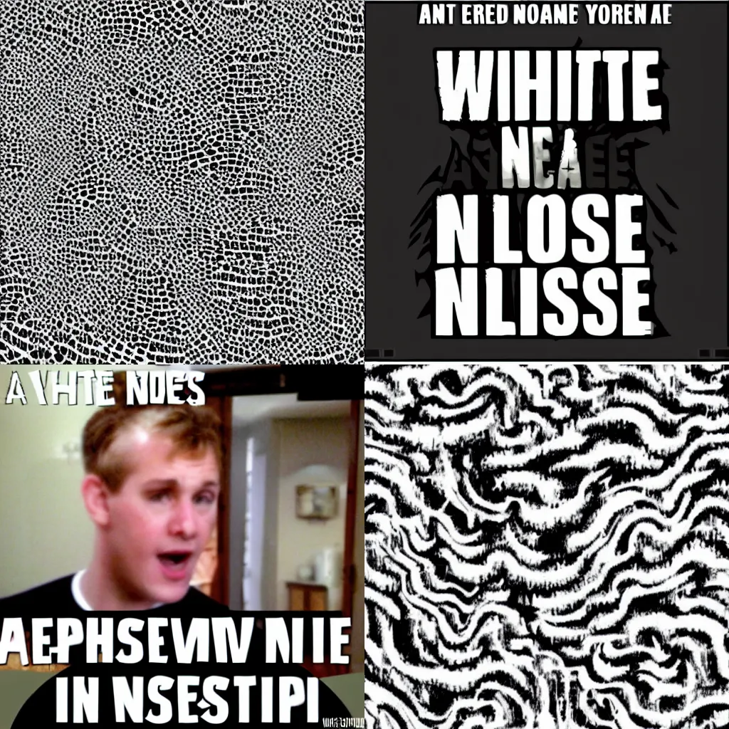 Prompt: a hilarious white noise meme