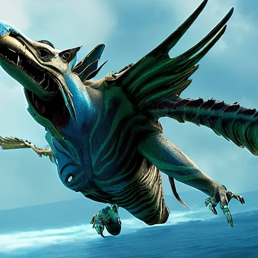 Image similar to flying creature from james cameron's avatar