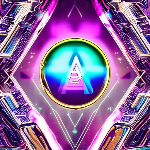 Image similar to a and w vaporwave logo, digital art, cosmic, 3 d high definition, trending on art station, photorealistic, high resolution, 8 k, octane, hyper detailed, insane details, intricate, elite, ornate, elegant trend, highly detailed and intricate, sharp focus, photography, unreal engine