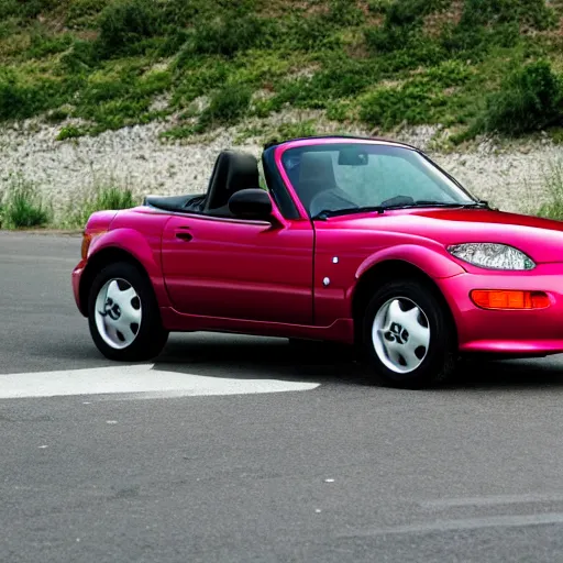 Image similar to two 1 9 9 3 mazda miatas kissing