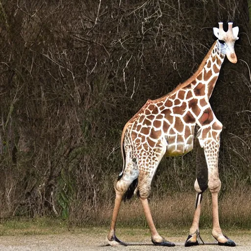 Image similar to giraffe with duck head