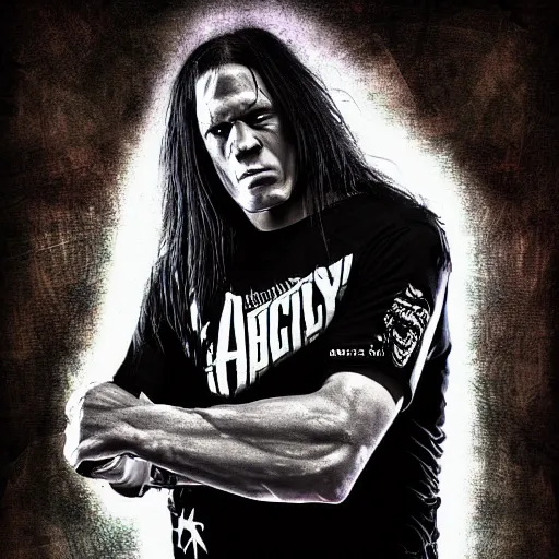 Prompt: arch enemy, digital art, john cena