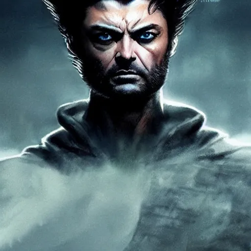 Image similar to karl urban as wolverine, film nior, darkwave, darksynth character portrait, sharp, digital matte painting, art by luis royo, greg rutkowski, wlop, dramatic lighting, trending on artstation