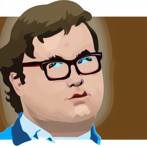 Image similar to clark duke vector, svg sticker art