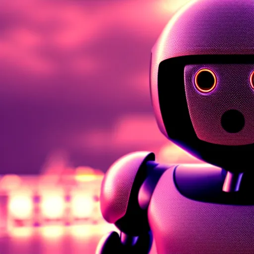 Image similar to a cute little robot. super realistic 8 k render of a dark hooded powerful elegant, cinematic composition