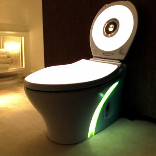 Prompt: xbox toilet seat with rgb lights