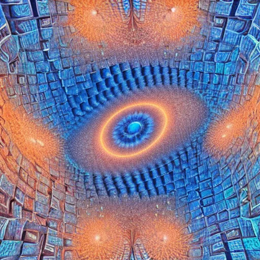 Image similar to The connection of all fractal multiverses in the whole existence