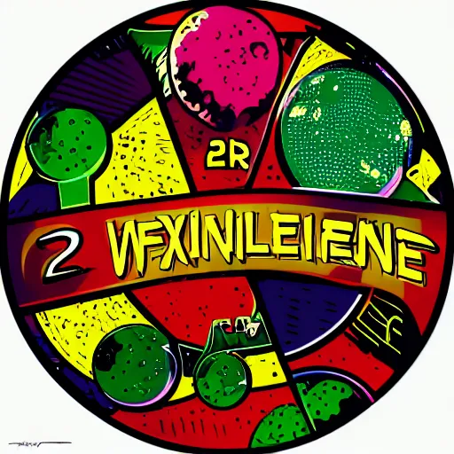 Image similar to 2 planet collapse particle fusion element macro cosmic art by butcher billy, sticker, colorful, illustration, highly detailed, simple, smooth and clean vector curves, no jagged lines, vector art, smooth andy warhol style