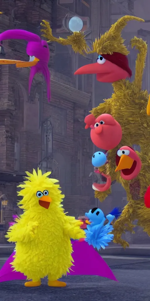 Image similar to “Big Bird from Sesame Street joins Super Smash Bros Ultimate roster as a playable fighter!”