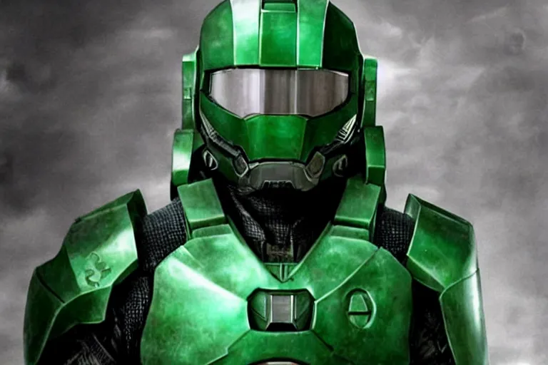 Image similar to robert downey jr as master chief