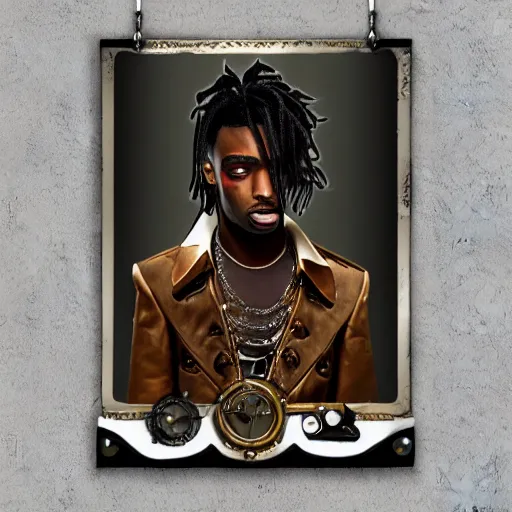 Image similar to playboi carti in steampunk style digital art 4 k the detailed super realistic