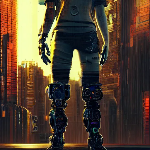 Image similar to cyberpunk full body photprealism ultradetailed digital art, golden ratio,, award winning, masterpiece trending on artstation 8 k 1 5 0 mpx