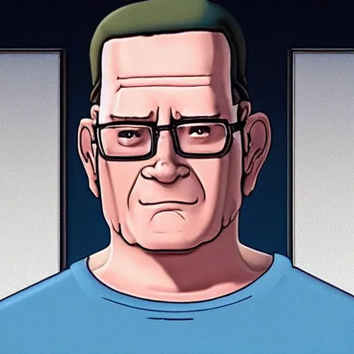 Image similar to “Hank Hill, realistic, cinematic, epic, cool, photo realistic, 4K, high detail”