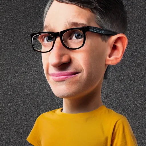 Prompt: stunning award winning hyperrealistic hdr 8 k highly detailed portrait photo of milhouse van houten as a real human