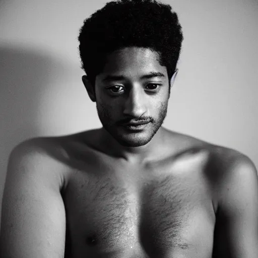 Image similar to alfred enoch photographed by nan goldin