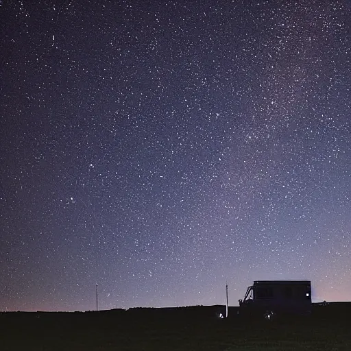 Prompt: night sky photograph of a constellation in the shape of a shovel