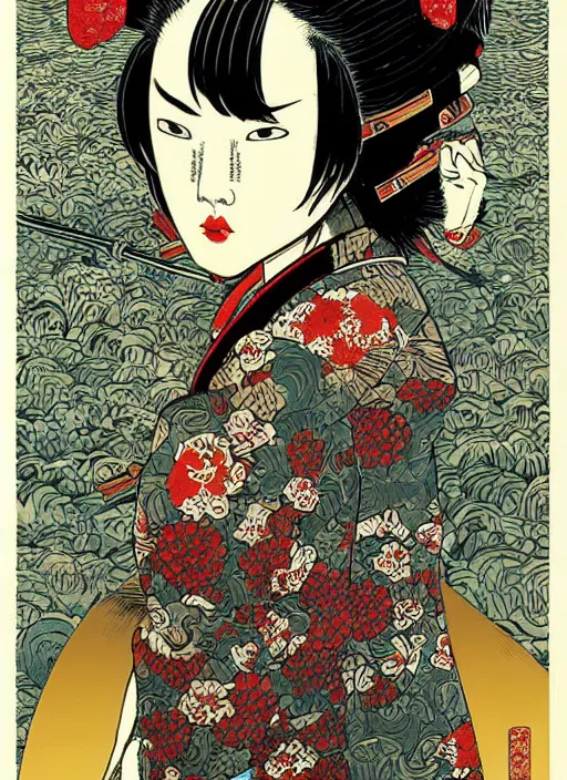 Image similar to Samurai Girl by Yuko Shimizu